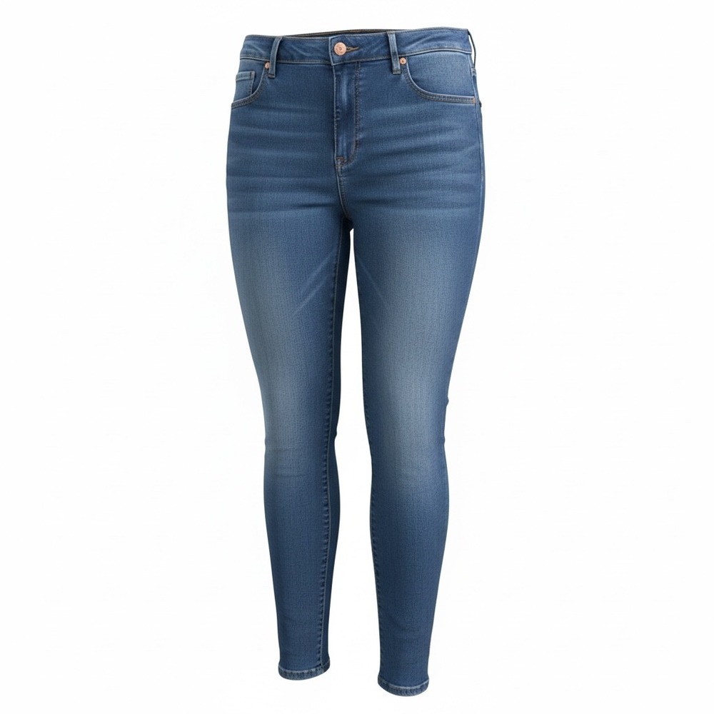 INC International Concepts Essex Super Skinny Jeans Blue 18W High Rise Stretch